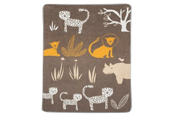 FUSSENEGGER Babydecke Dschungel90x70 Braun 1 FUSSENEGGER Babydecke Dschungel90x70 Braun