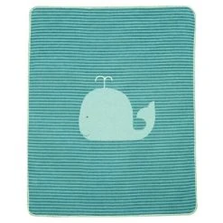 FUSSENEGGER Babydecke Wal 70x90cm Türkis