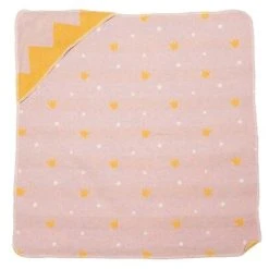 FUSSENEGGER Decke M.Kapu Kronen 80x80 Rosa