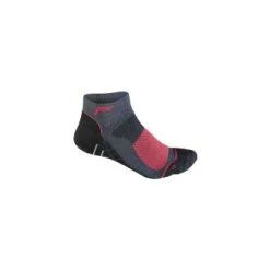 F-LITE Socken "Mid Cool", 56% Polyamid, 42% PE Coolmax, 2% Elasthan, Anthrazit/rot, Kurze, Technische L/R Mountainbike S