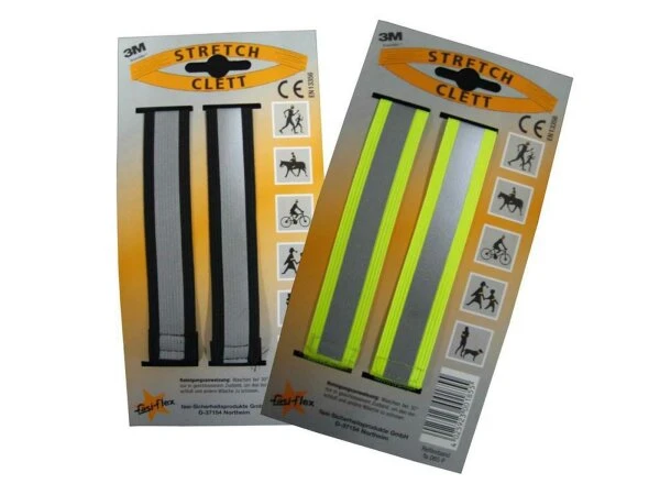 FASI Hosenklettband "Stretch Clett" 3M Scotchlite Reflex-Material, Stück Auf Karte, Zertifiziert Nach EN 13356 Schwarz 1 FASI Hosenklettband "Stretch Clett" 3M Scotchlite Reflex-Material, Stück Auf Karte, Zertifiziert Nach EN 13356 Schwarz