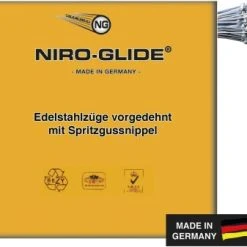 FASI Niro-Glide Bremsinnenzug 50 Stück Im Karton , 2050 Mm Lang, Ø 1,5 Mm Walzennippel