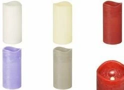 PAPSTAR LED-Stumpenkerze, Höhe: 125 Mm, Weiß