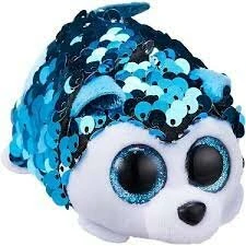 TY UK LTD Plüschfigur Husky Slush TY 42405 9cm Teeny Tys Pailetten