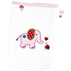 Spiegelburg Waschhandschuh BabyGlück, Rosa (Elefant)