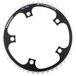 STRONGLIGHT Kettenblatt "Zicral 7075 T6" 5-Arm, 130 Mm Lochkreis, 7075 T6 Zicral CNC-bearbeitet, SB-verpackt, Schwarz/si